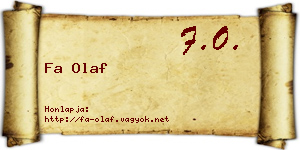 Fa Olaf névjegykártya